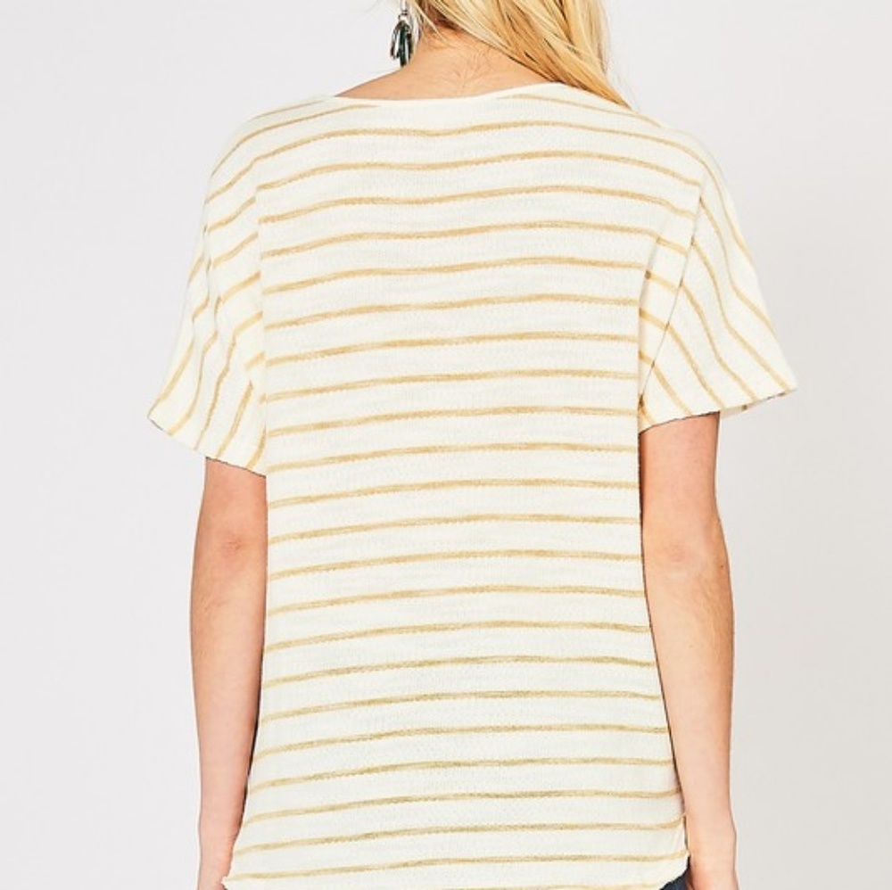 Embroidered Striped Top - Picture 2 of 5